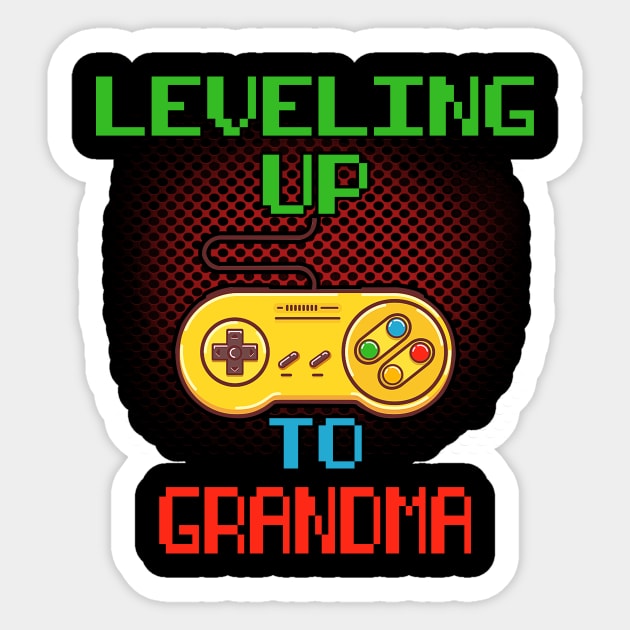 Promoted To GRANDMA T-Shirt Unlocked Gamer Leveling Up Sticker by wcfrance4